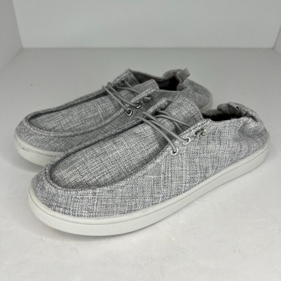 Solemates Mens Gray Lightweight Comfort Low Top Canvas Size 10 Slip On Shoes - Picture 1 of 9